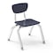 Virco 3000 Series 12" Classroom Chair, Preschool - 1st Grade with Nylon Glides - Navy Seat 3012 - alternate 1
